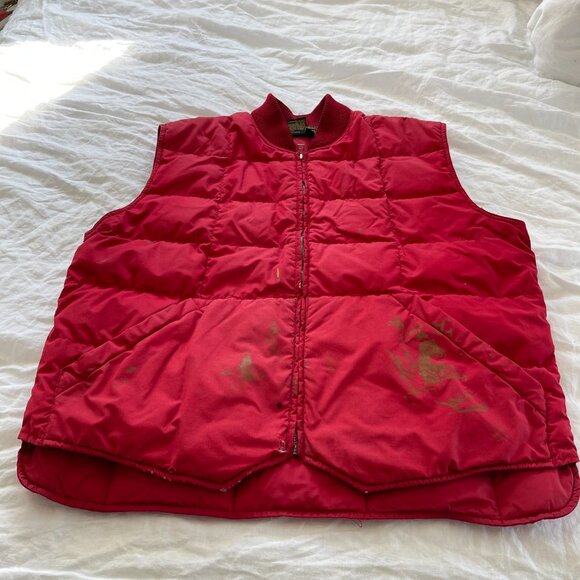 Eddie Bauer Red Quilted Goose Downlight Vest - Picture 11 of 16